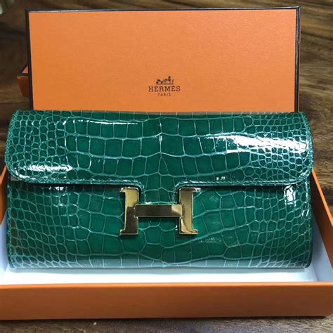 hermes croc constance wallet|Hermes constance wallet with strap.